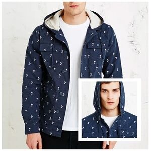 VANS Lismore palm tree hooded jacket heavy weight cotton men's size Small Unisex
